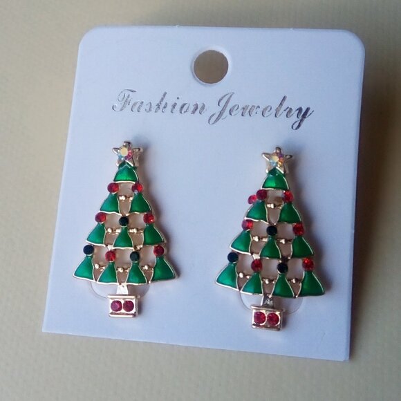 Jewelry - Christmas Tree Earrings – Festive Holiday Jewelry